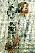 Carl Larsson lisbeth vid bjorkstammamen oil painting reproduction